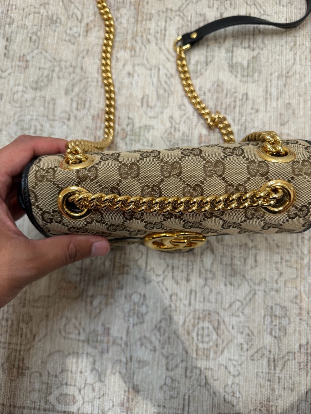 Gucci Beige Brown GG MarmontCanvas - Picture 4 of 12